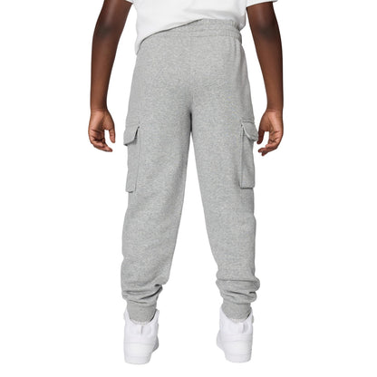 Grey - Back - Nike Childrens-Kids Club Fleece Cargo Trousers
