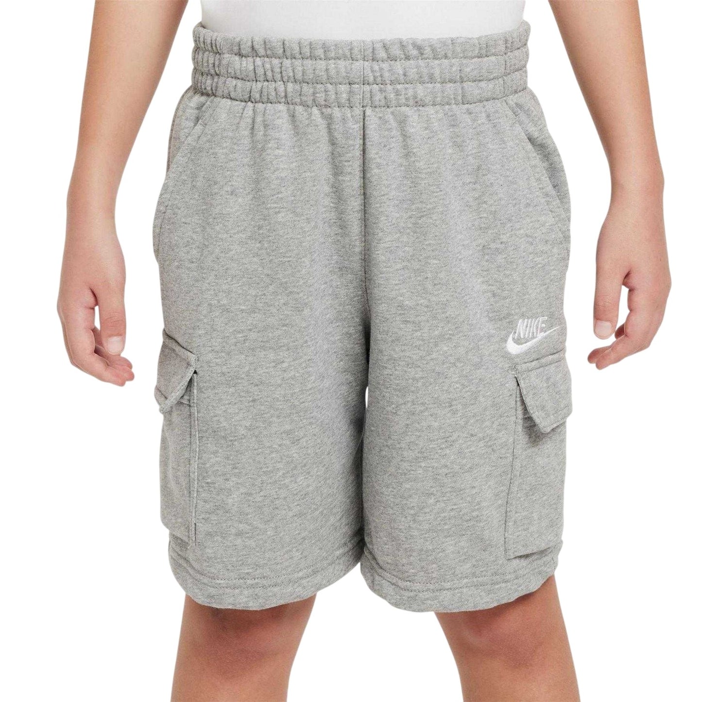 Grey - Front - Nike Childrens-Kids Fleece Cargo Shorts