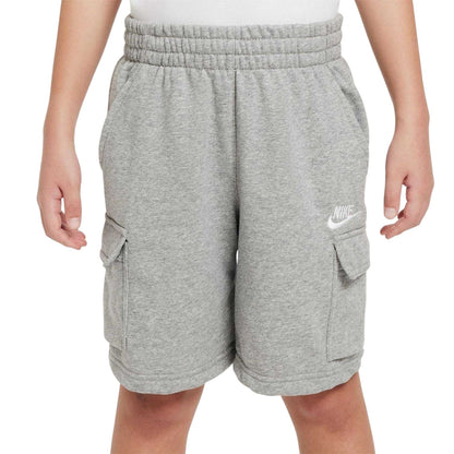 Grey - Front - Nike Childrens-Kids Fleece Cargo Shorts