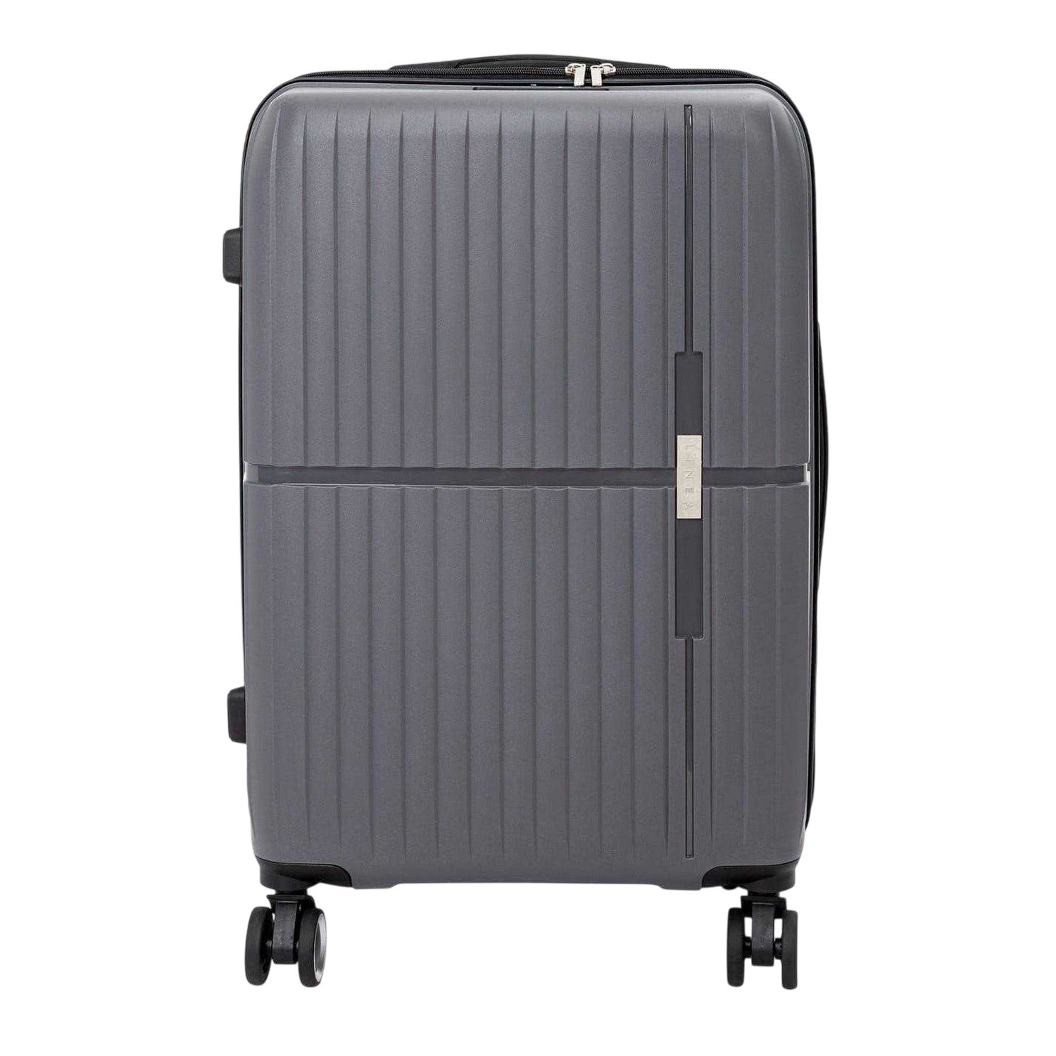 Grey - Front - Linea Hardshell 4 Wheeled Cabin Bag