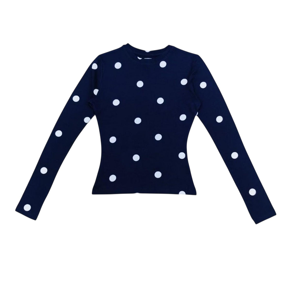 Navy - Back - Linea Womens-Ladies Polka Dot Cotton Long Pyjama Set