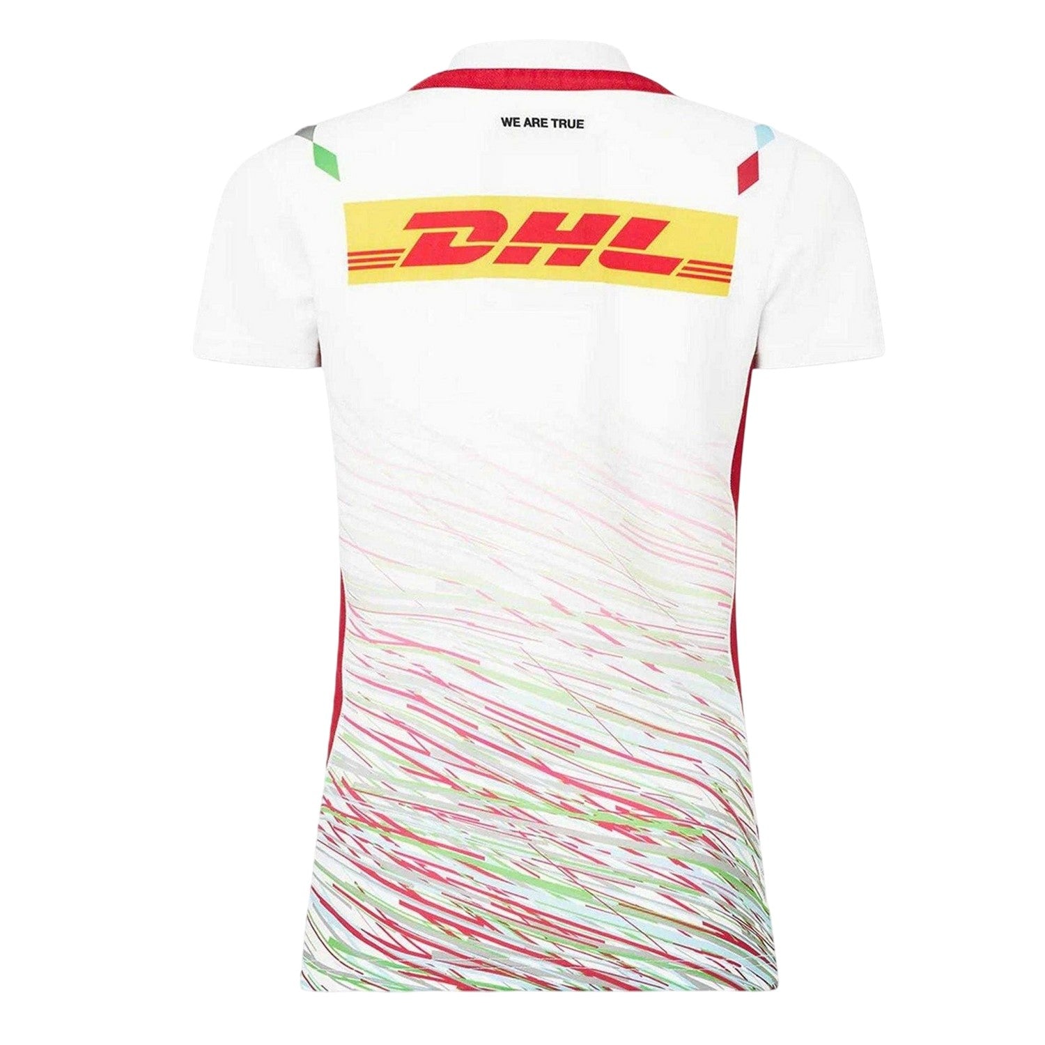 Brilliant White-Jester Red - Back - Castore Womens-Ladies Harlequins F.C. Away Jersey