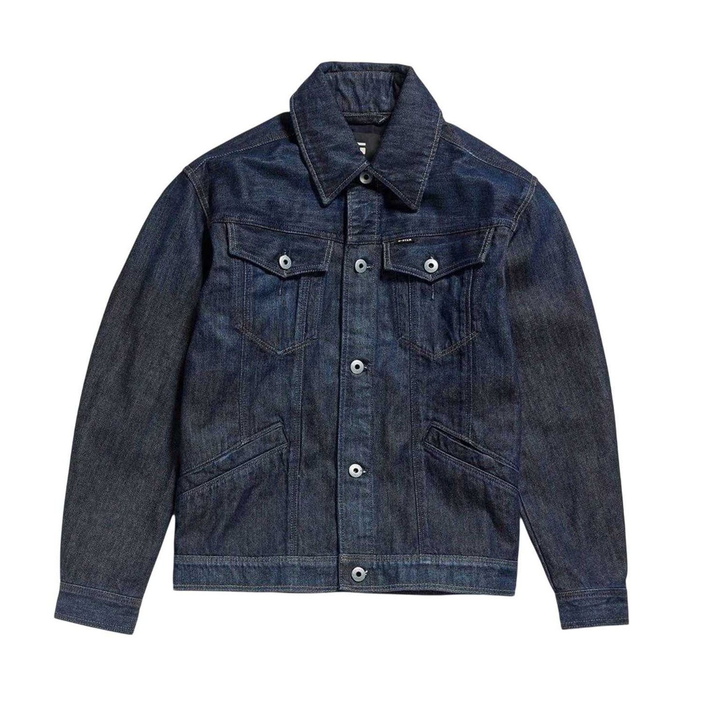Ocean Blue - Front - G-Star Unisex Adult Denim Flap Pocket Denim Jacket