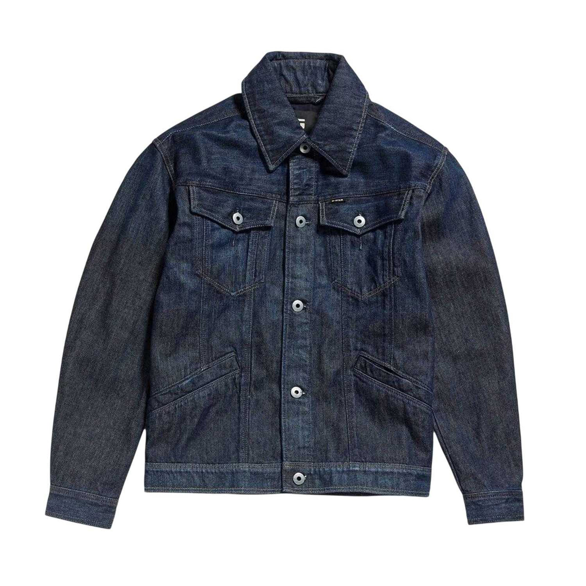 Ocean Blue - Front - G-Star Unisex Adult Denim Flap Pocket Denim Jacket