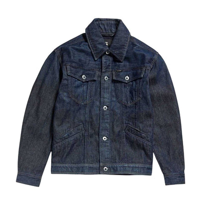 Ocean Blue - Front - G-Star Unisex Adult Denim Flap Pocket Denim Jacket