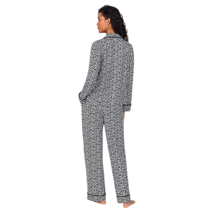 Black - Back - DKNY Womens-Ladies Letters Pyjama Set