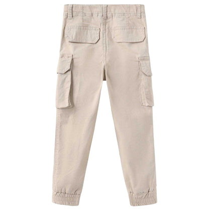 Cream - Back - Firetrap Childrens-Kids Combat Cotton Blend Cargo Trousers