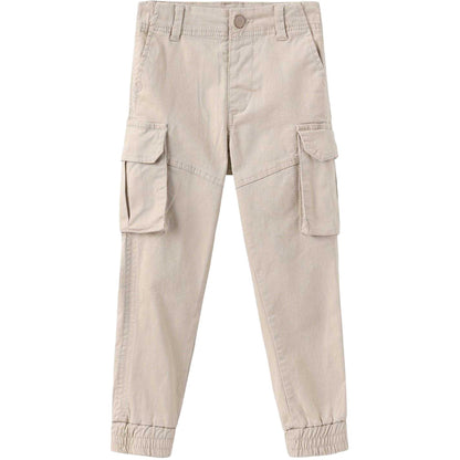 Cream - Front - Firetrap Childrens-Kids Combat Cotton Blend Cargo Trousers