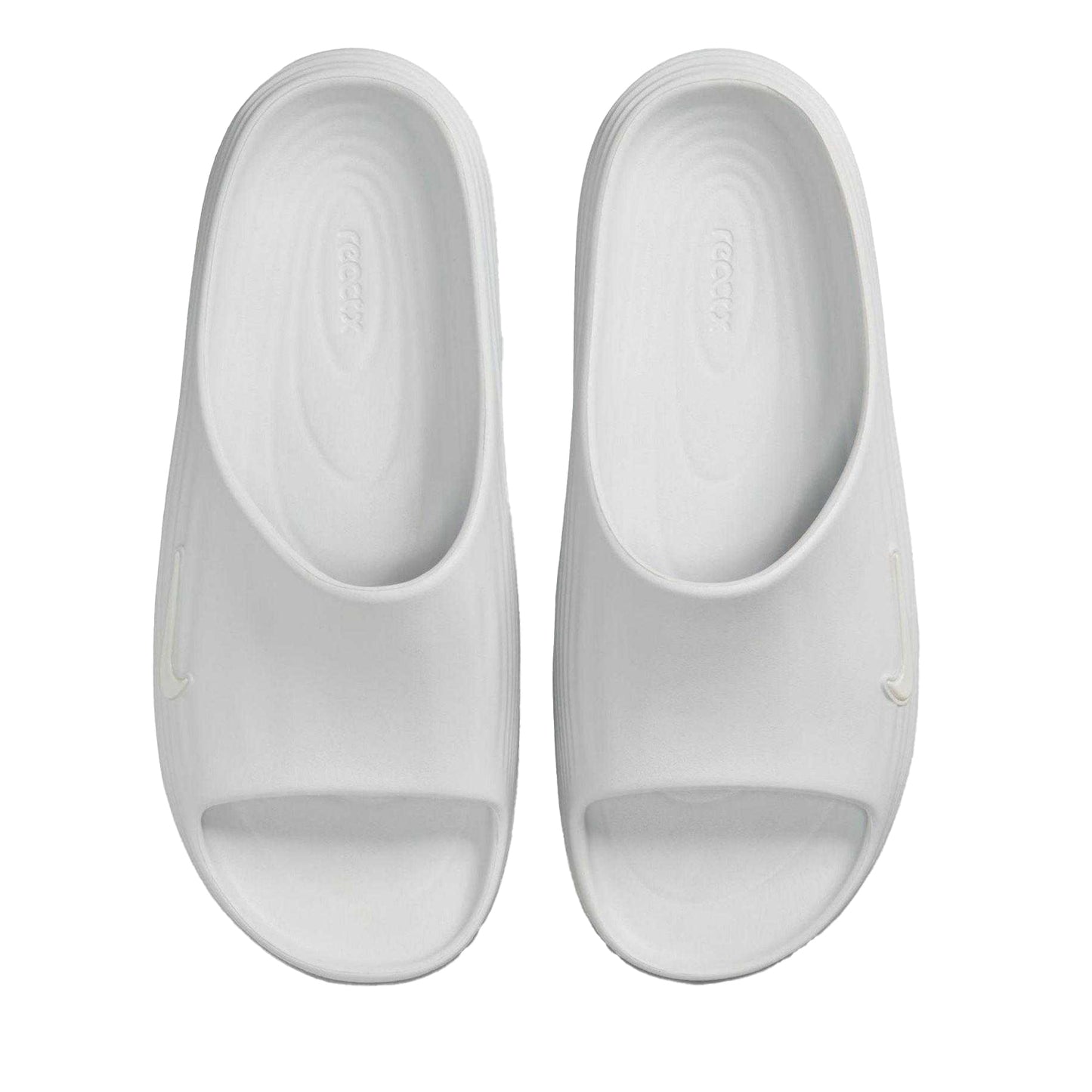 White - Side - Nike Womens-Ladies ReactX Rejuven8 Cushioned Flat Slides