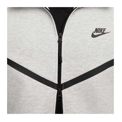 Grey Heather Marl - Side - Nike Mens Tech Chevron Full Zip Hoodie