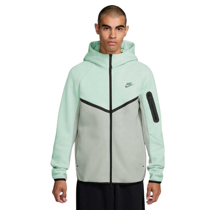 Light Green - Front - Nike Mens Tech Chevron Full Zip Hoodie