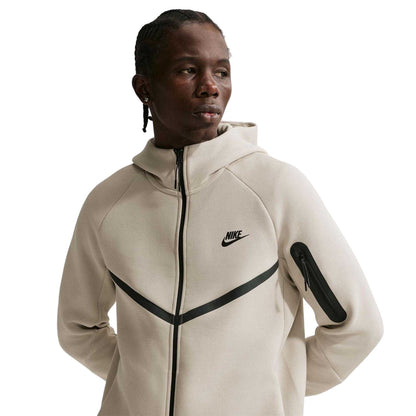 Cream - Side - Nike Mens Tech Chevron Full Zip Hoodie