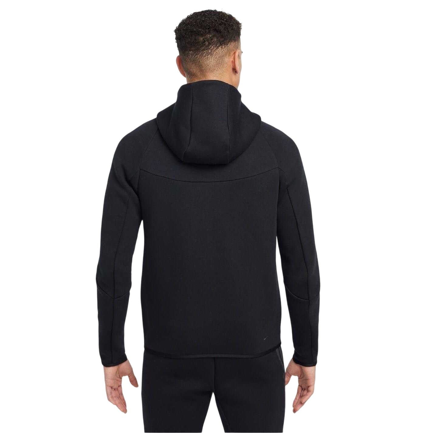 Black - Back - Nike Mens Tech Chevron Full Zip Hoodie