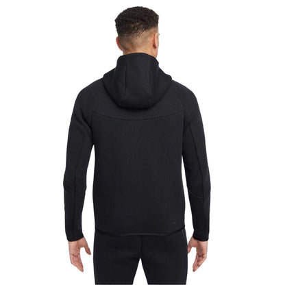 Black - Back - Nike Mens Tech Chevron Full Zip Hoodie