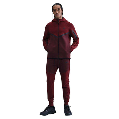 Team Red - Front - Nike Mens Tech Chevron Full Zip Hoodie
