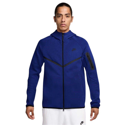 Royal Blue - Front - Nike Mens Tech Chevron Full Zip Hoodie