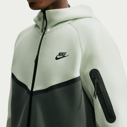Camo Green-Jade Green - Side - Nike Mens Tech Chevron Full Zip Hoodie