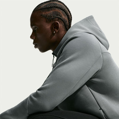 Smoke Grey - Side - Nike Mens Tech Chevron Full Zip Hoodie
