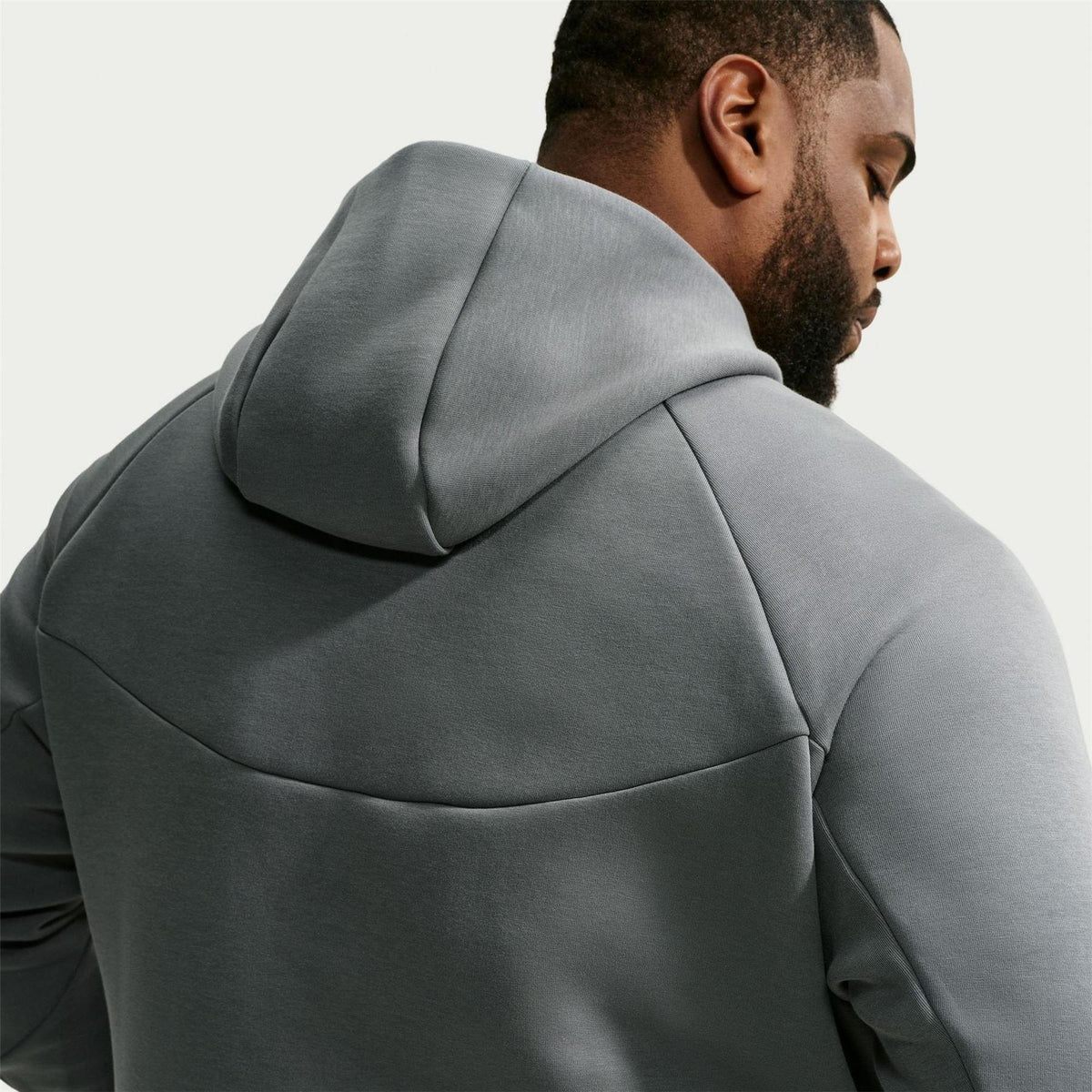 Smoke Grey - Pack Shot - Nike Mens Tech Chevron Full Zip Hoodie