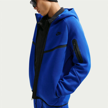 Retro Royal - Side - Nike Mens Tech Chevron Full Zip Hoodie
