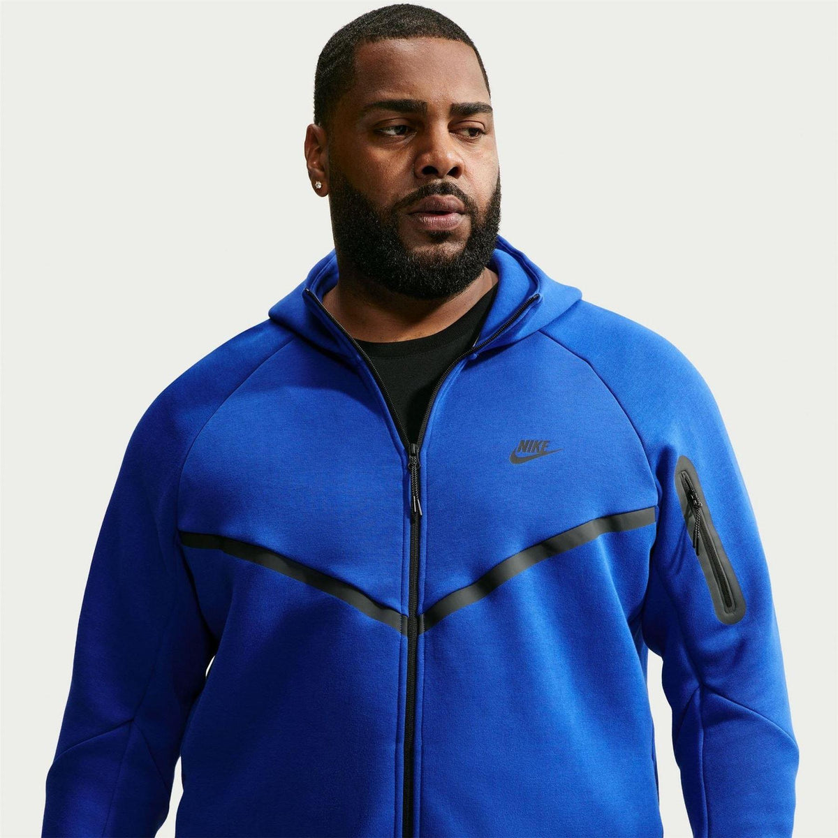 Retro Royal - Lifestyle - Nike Mens Tech Chevron Full Zip Hoodie