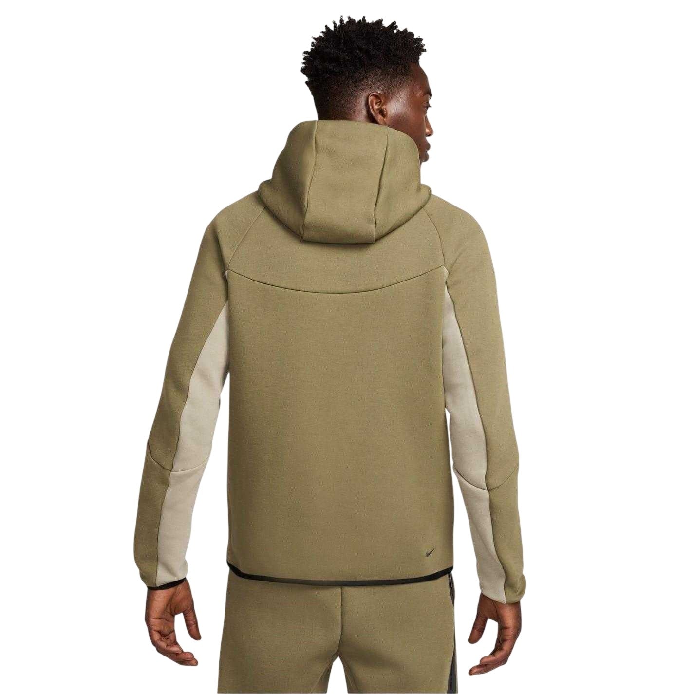 Olive-Army - Back - Nike Mens Tech Chevron Full Zip Hoodie