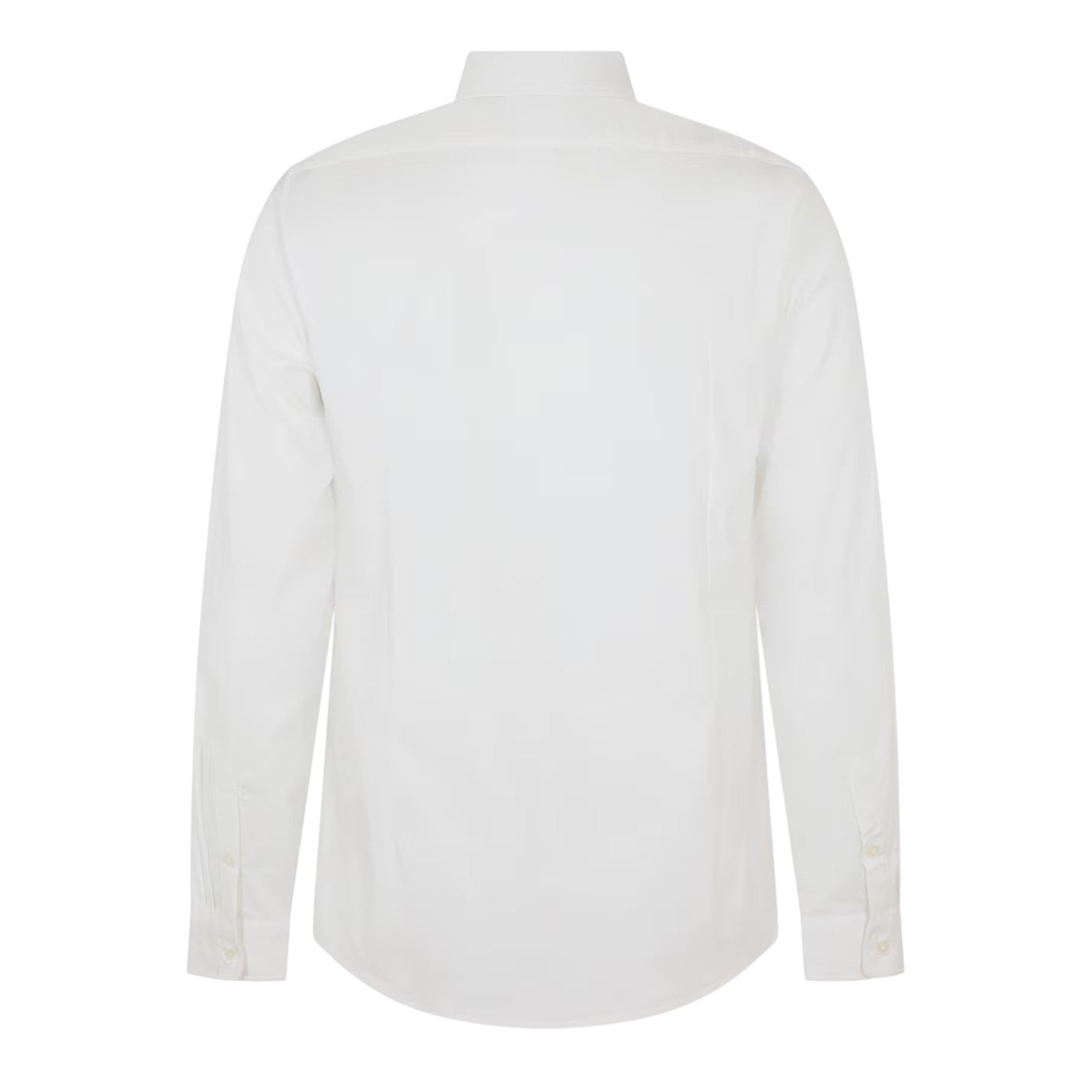 White - Back - Criminal Damage Mens Salvator Collared Long-Sleeved Shirt