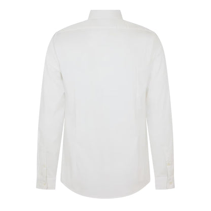 White - Back - Criminal Damage Mens Salvator Collared Long-Sleeved Shirt