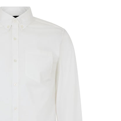 White - Side - Criminal Damage Mens Salvator Collared Long-Sleeved Shirt