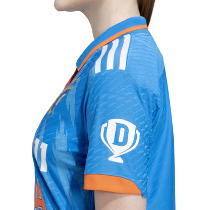 Bright Blue - Lifestyle - Adidas Womens-Ladies One Day India Cricket T-Shirt