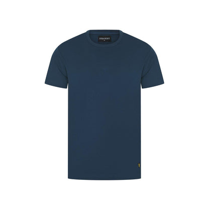 Dark Denim - Back - Lyle & Scott Mens Idris Crew Neck Short-Sleeved Loungewear Set