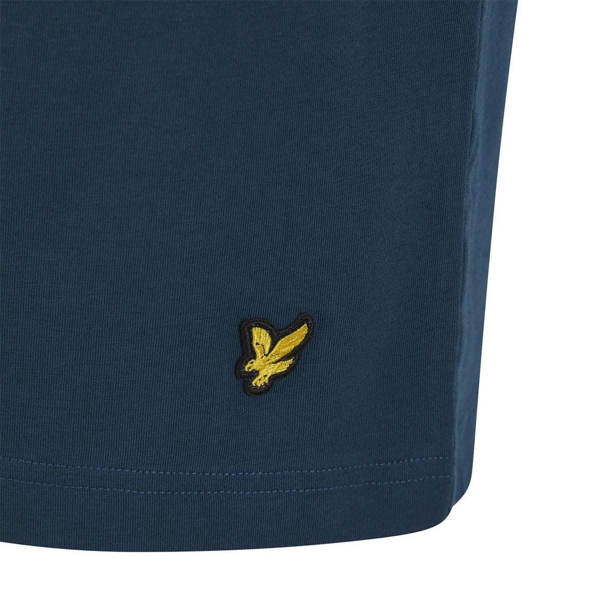 Dark Denim - Side - Lyle & Scott Mens Idris Crew Neck Short-Sleeved Loungewear Set