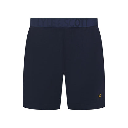 Dark Denim - Lifestyle - Lyle & Scott Mens Idris Crew Neck Short-Sleeved Loungewear Set