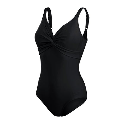 Black - Front - Speedo Womens-Ladies Brigitte One Piece Swimsuit