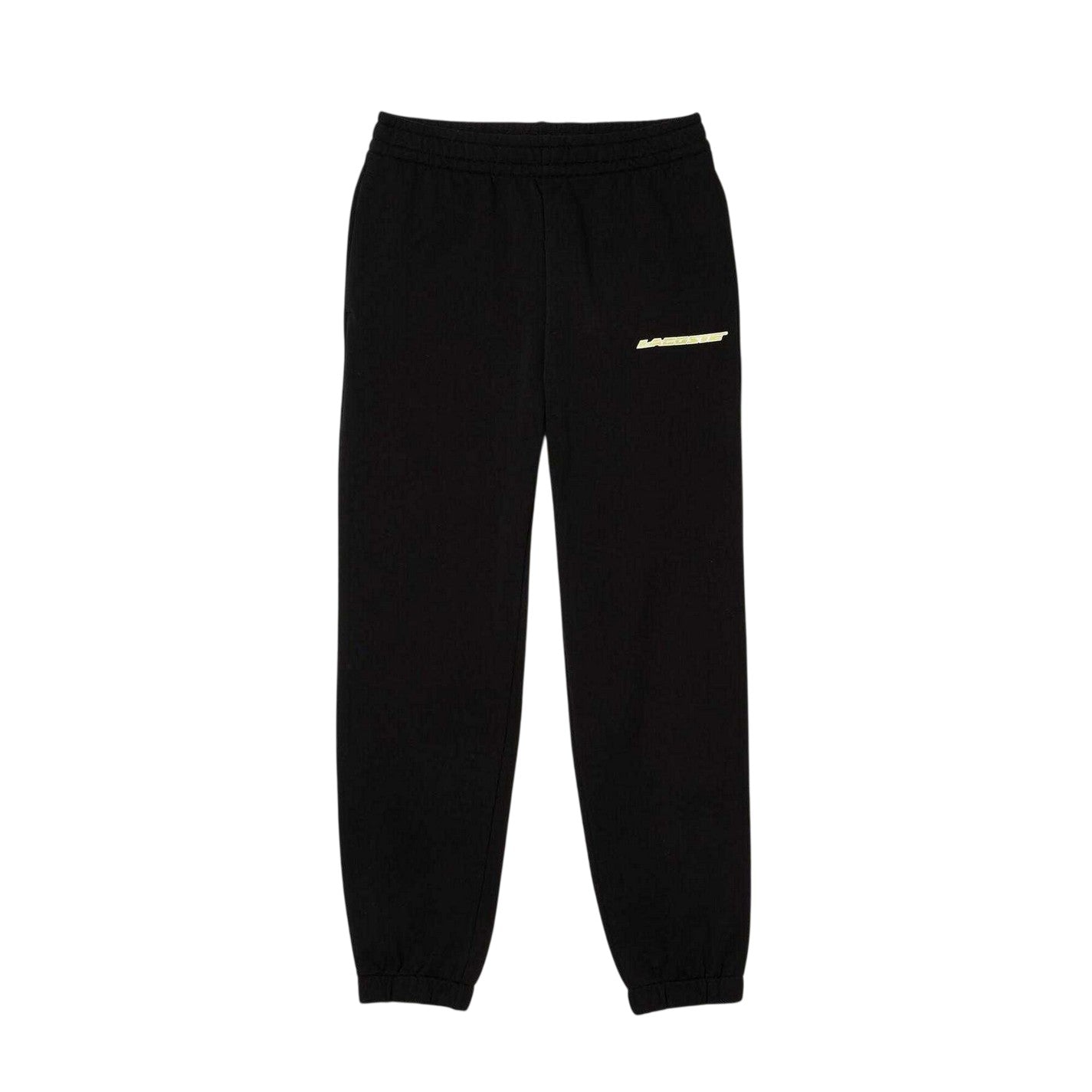 Black - Front - Lacoste Womens-Ladies Flannel Logo Trousers