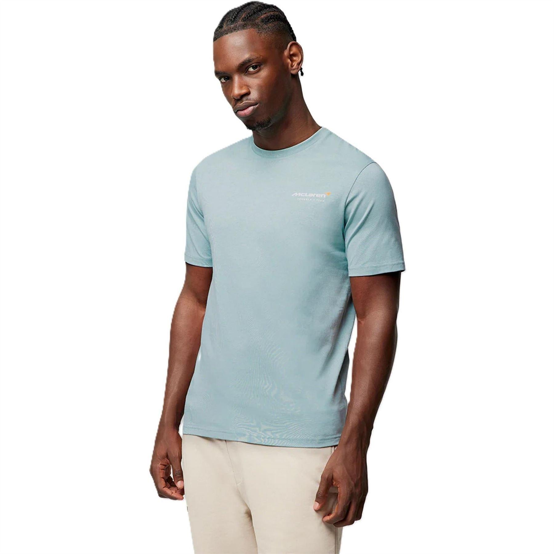 Cloud Blue - Front - Castore Mens McLaren F1 T-Shirt
