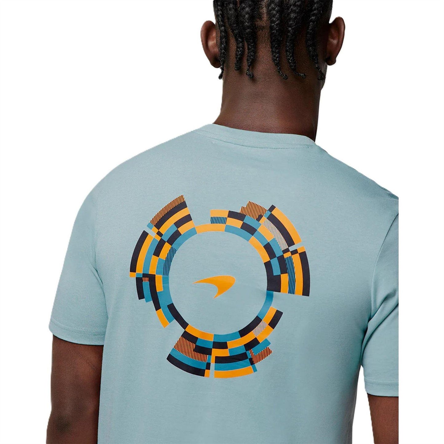 Cloud Blue - Back - Castore Mens McLaren F1 T-Shirt