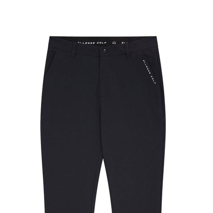 Black - Side - Ellesse Mens Logo Straight Leg Golf Trousers