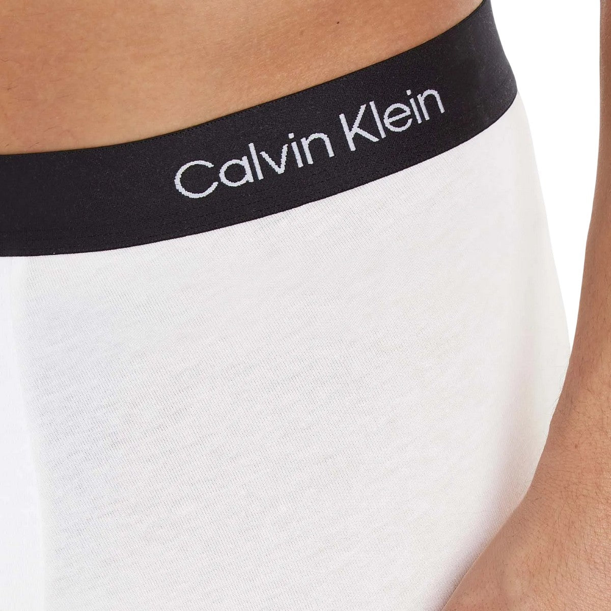 White - Lifestyle - Calvin Klein Mens Banded Logo Boxer Shorts