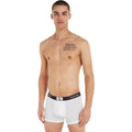 White - Close up - Calvin Klein Mens Banded Logo Boxer Shorts