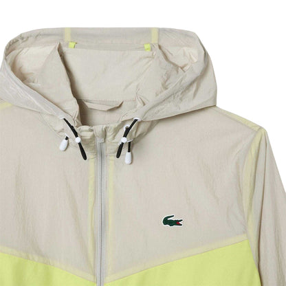 Grey-Yellow - Side - Lacoste Mens Logo Full Zip Blouson Jacket