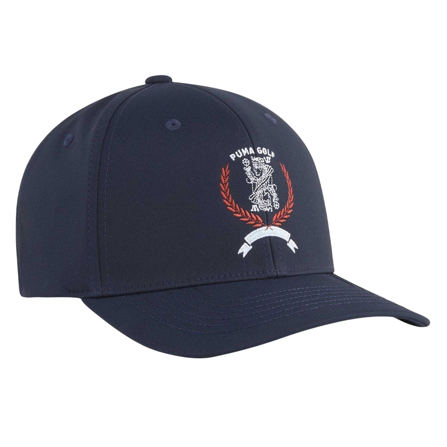 Dark Navy-Red - Front - Puma Queen City Golf Baseball Cap