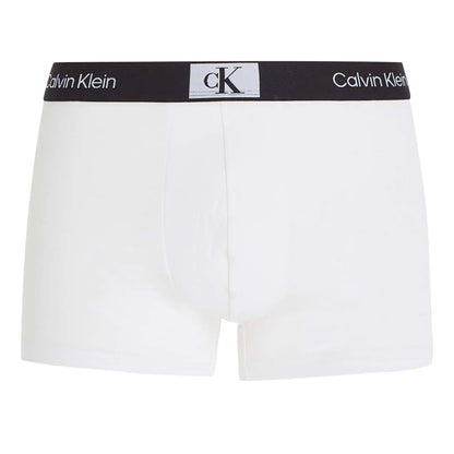 White - Front - Calvin Klein Mens Banded Logo Boxer Shorts