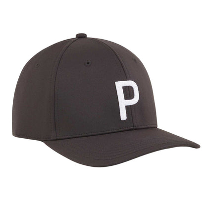 Black-White - Side - Puma Mens Embroidered Logo Thermal Golf Cap