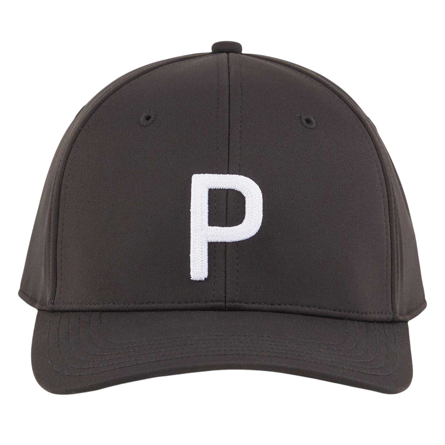 Black-White - Front - Puma Mens Embroidered Logo Thermal Golf Cap