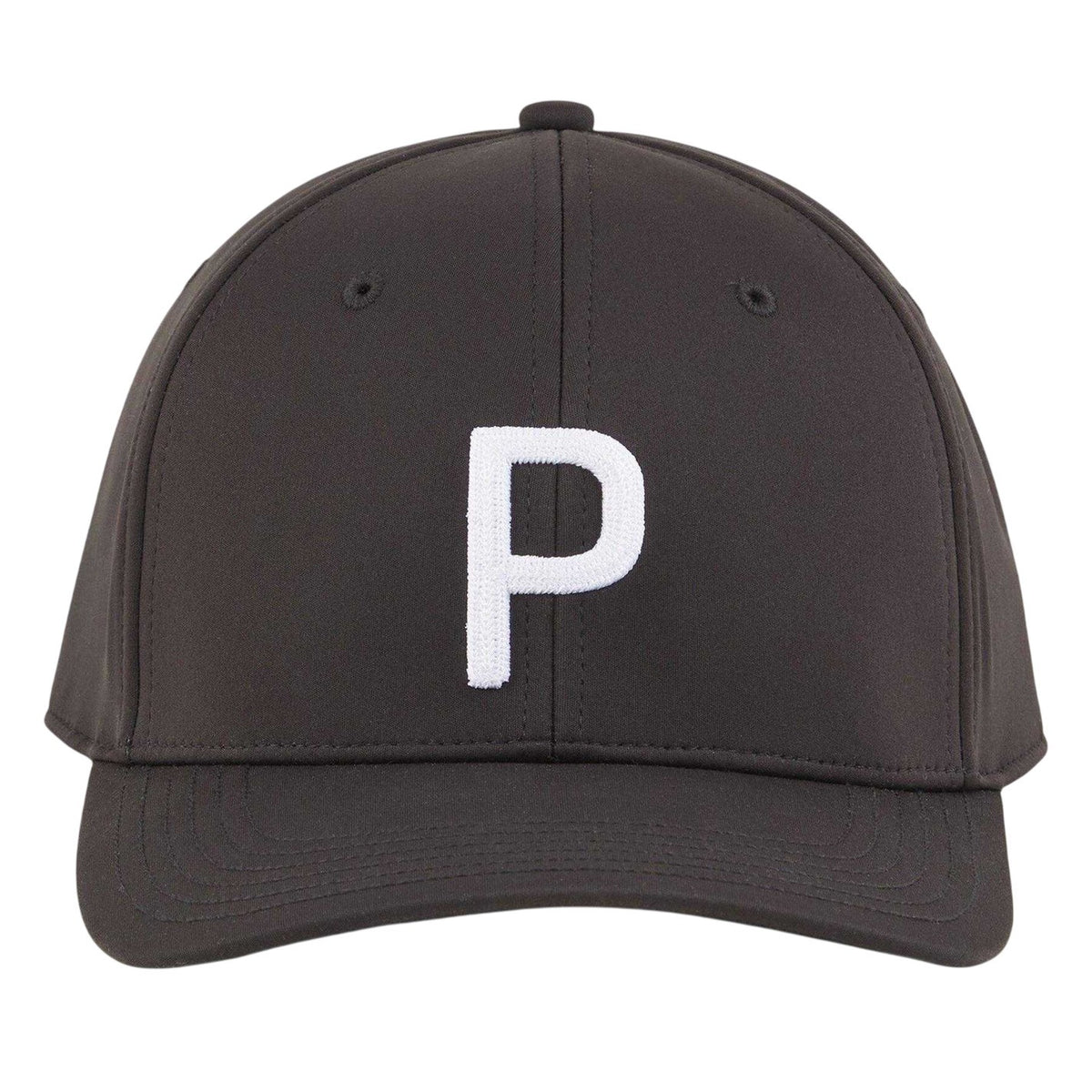 Black-White - Front - Puma Mens Embroidered Logo Thermal Golf Cap