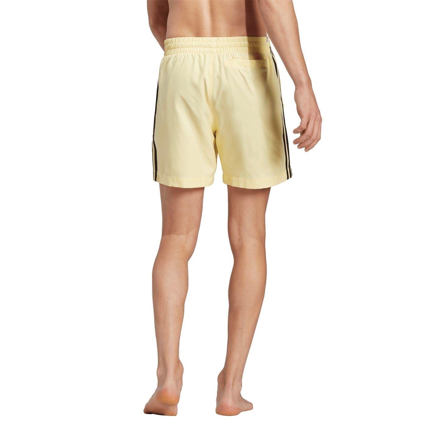 Yellow-Black - Back - Adidas Mens Originals 3 Stripes Swim Shorts