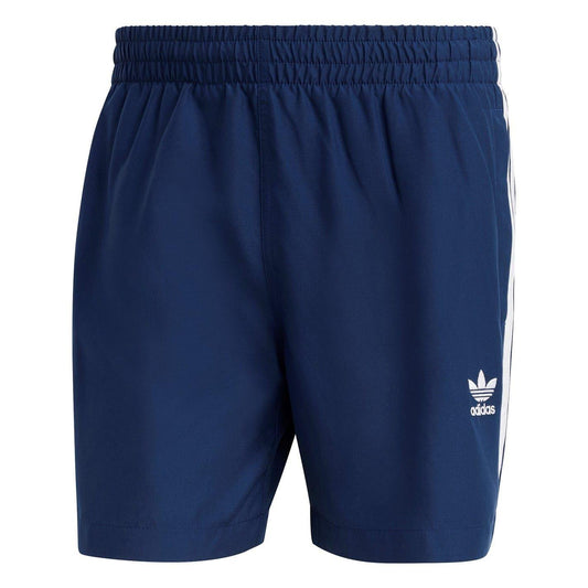 Blue-White - Front - Adidas Mens Originals 3 Stripes Swim Shorts