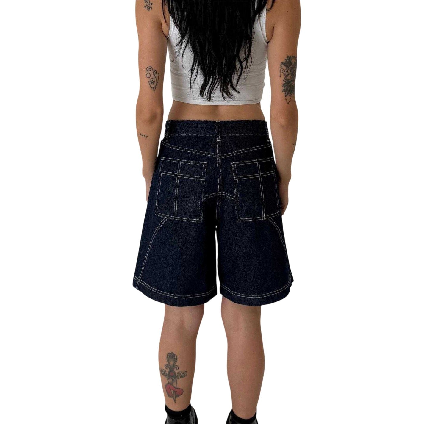 Rinse Wash - Back - The Ragged Priest Womens-Ladies Denim Shorts