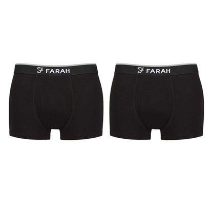 Black - Side - Farah Mens Viscose Boxer Briefs (Pack of 5)